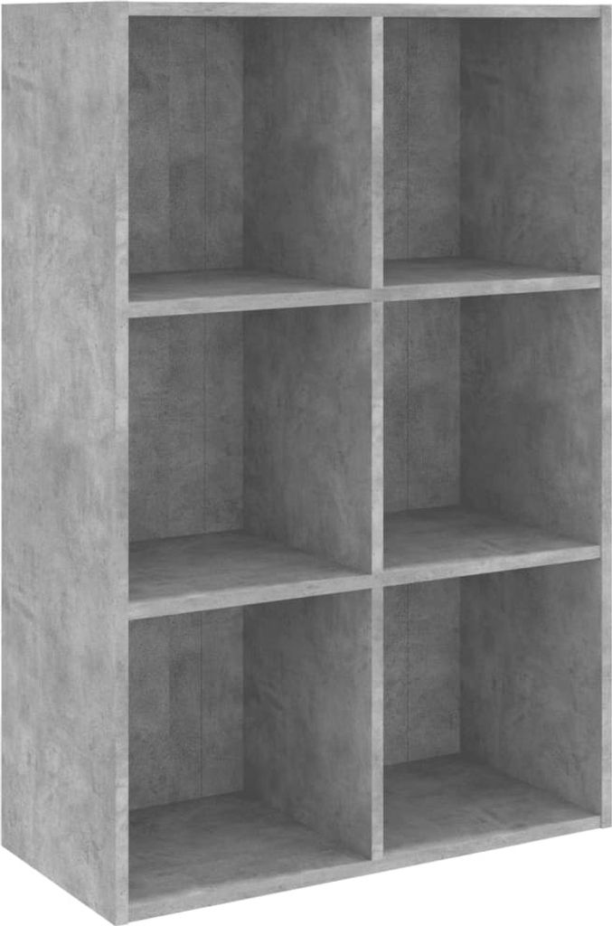 vidaXL Bücherregal/Sideboard Betongrau 66x30x98 cm Produktbild 