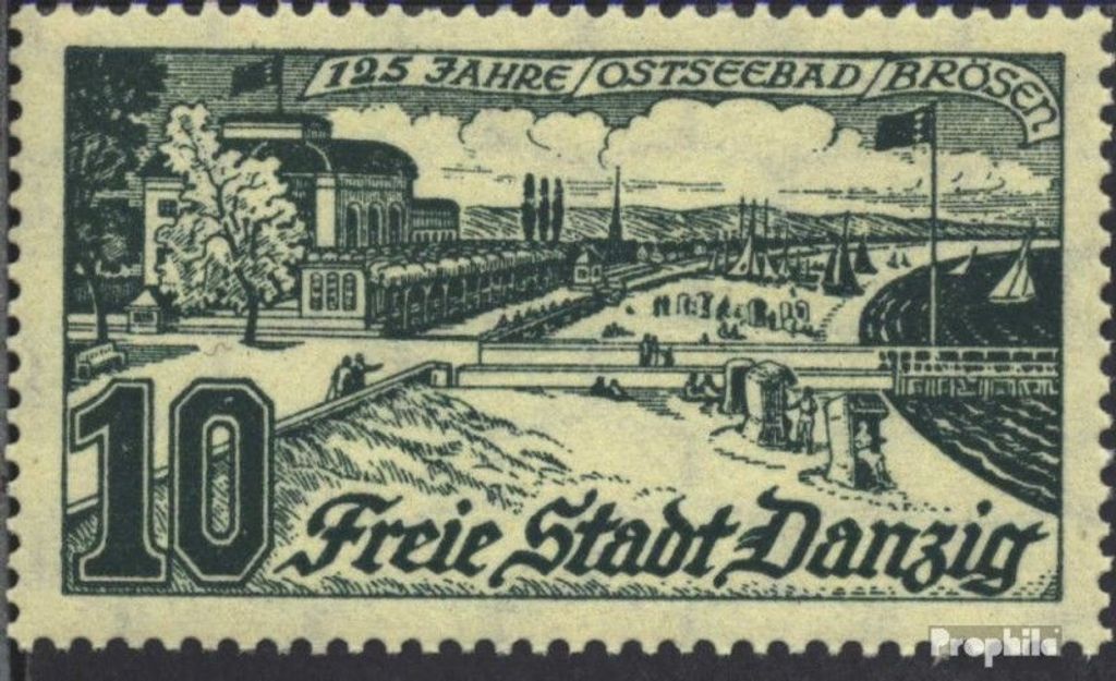 Briefmarken Danzig 1936 Mi 259b gestempelt Ostseebad