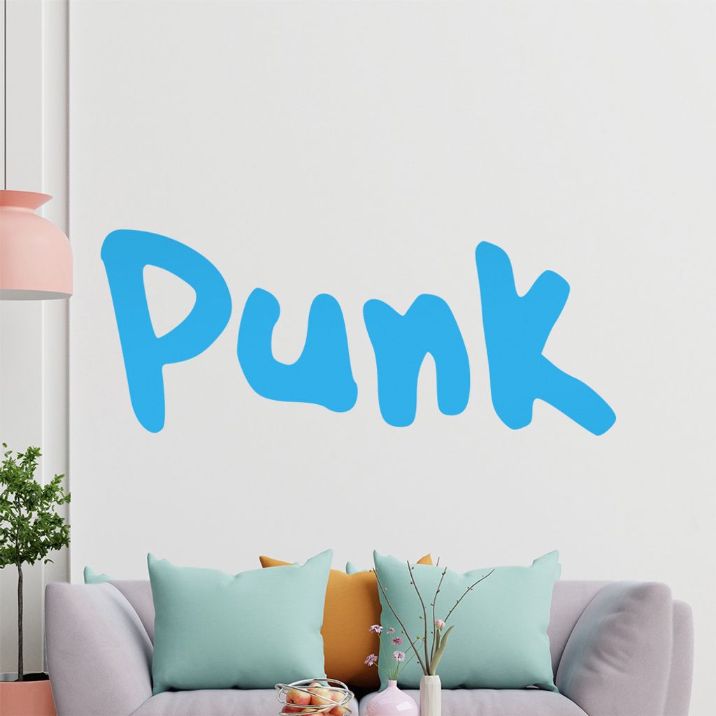 KIWISTAR Punk Font - Punker Kultur Nieten Aufnäher Buttons Wandtattoo in 6 Größen - Wandaufkleber Wall Sticker - Dekoration, Küche, Wohnzimmer,...