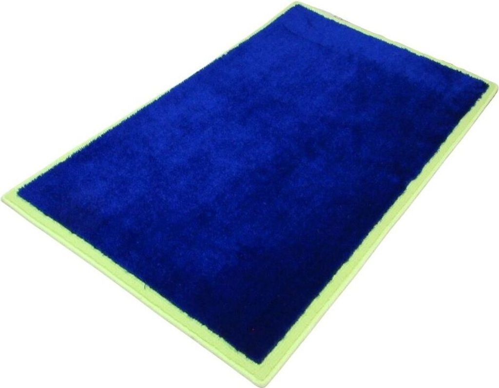 Nicol Badematte Badteppich Badvorleger Duschvorleger Badezimmerteppich 60x100cm Frame Royalblau Apfelgrün