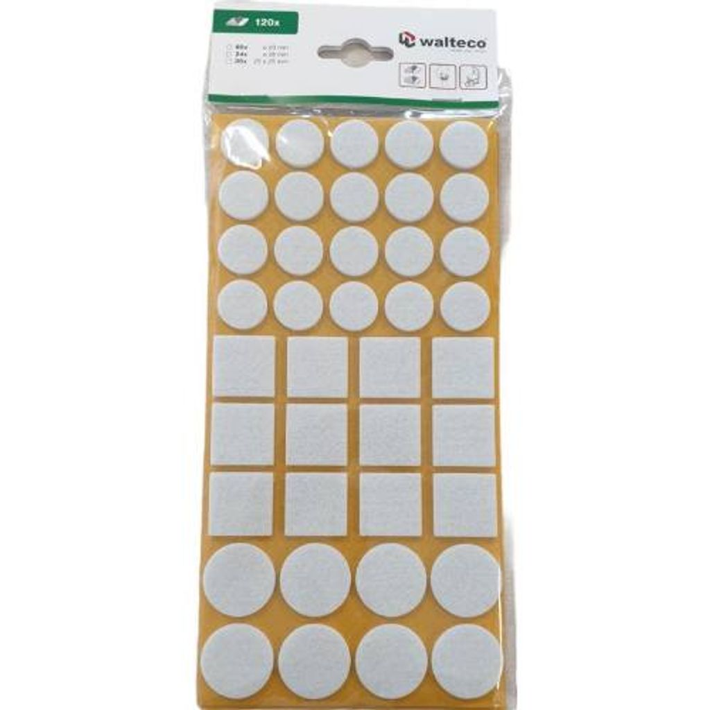 Satz Filzpads, weiß, 120 Stück Produktbild 