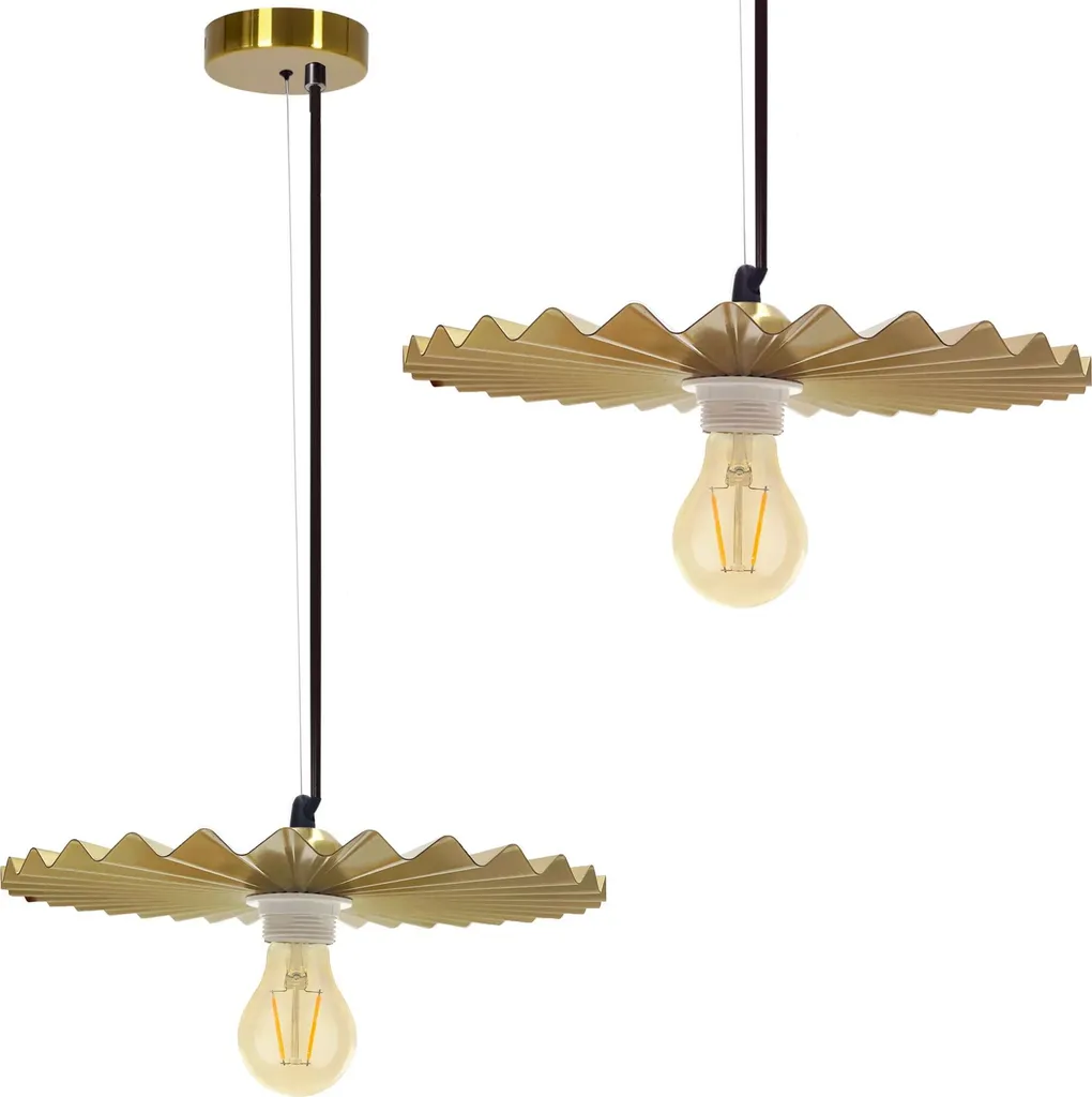 Suspension Toolight APP1454-1CP 30cm en métal doré Brush Gold chic