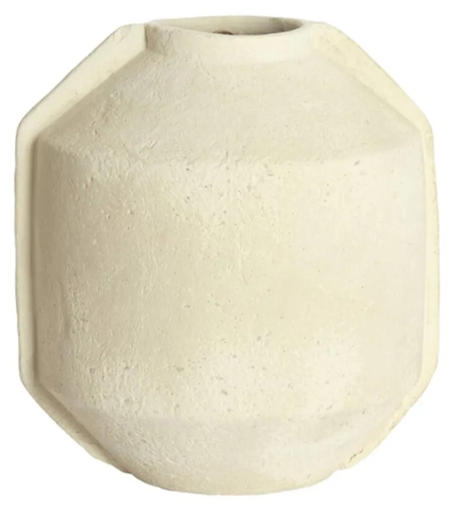 Pot de fleurs crème 37,5 cm pour salon - Terre cuite mat Light & Living