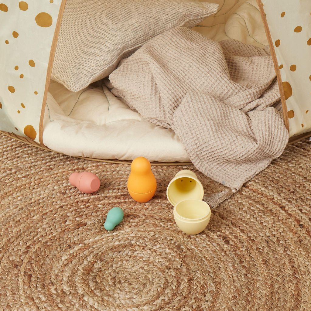 Bieco Silikon Matroschka für Kinder Tropical Vibes | Badespielzeug Baby ab 1 Jahr | Montessori Spielzeug Baby | Babuschka Puppen badewannenspielze...
