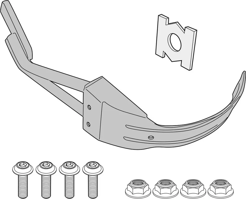 Support d'aile moto KAPPA RM8717KITK pour protection contre boue