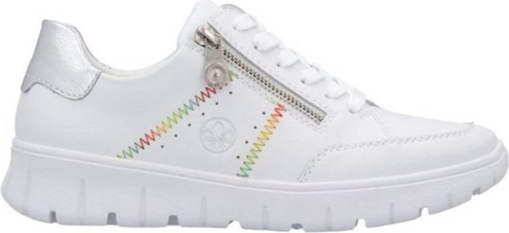 Rieker  Damenschuhe sportlicher Schnürer Weiß Freizeit, Produktbild 
