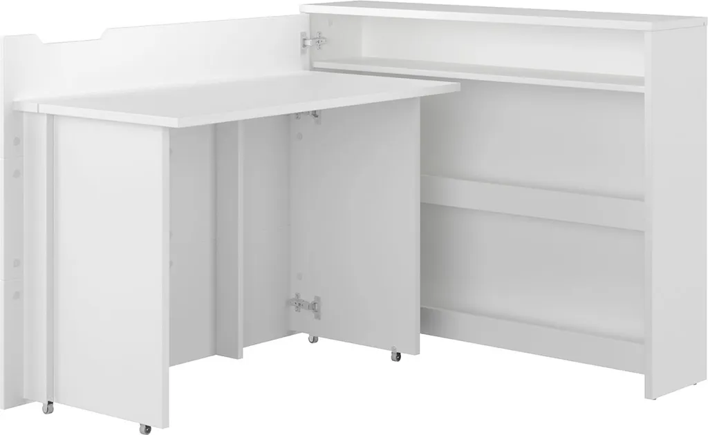 Bureau modulable CELENA gris orientation gauche structure gain de place - 4