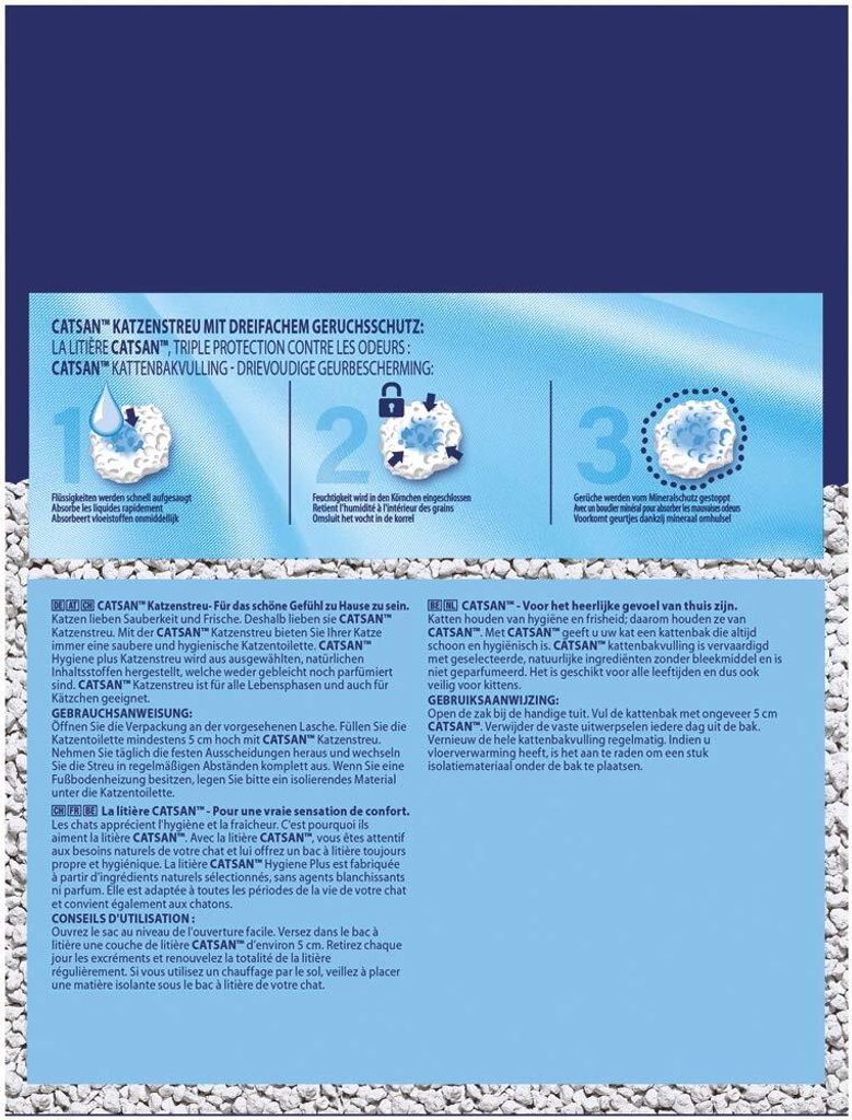CATSAN® Hygiene Plus Katzenstreu x 9l Katzenstreu - Main Image