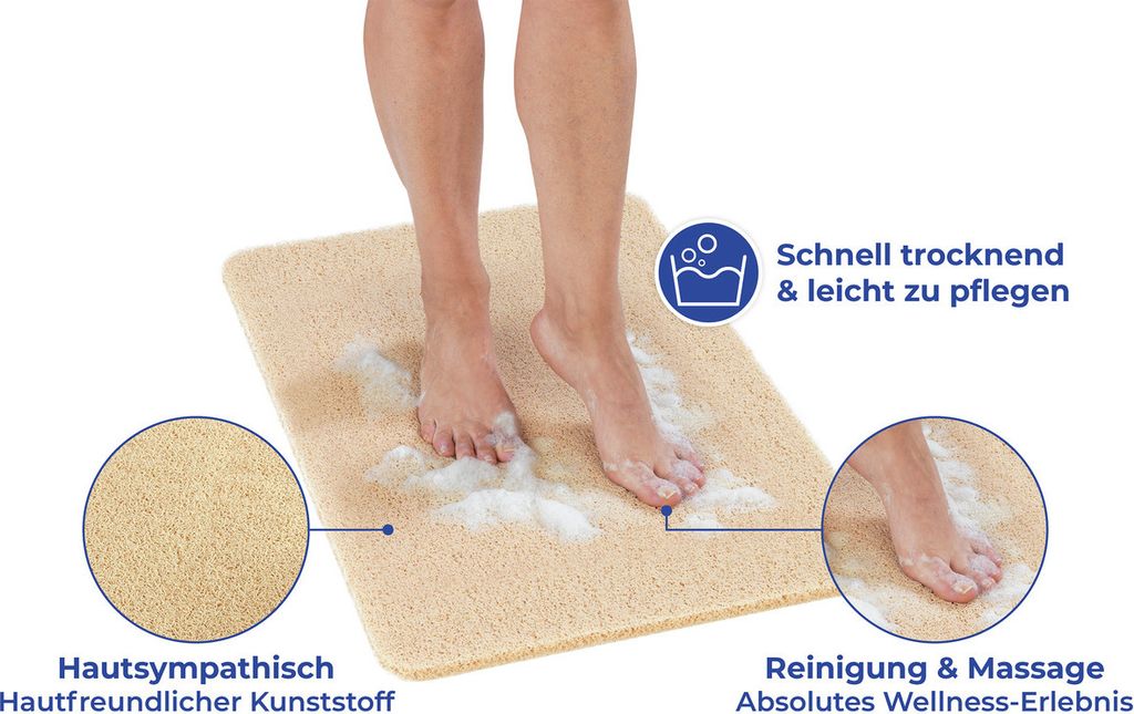 WENKO Wellness Matte 40x60 Baden Dusche Fuß Reinigung Produktbild 4