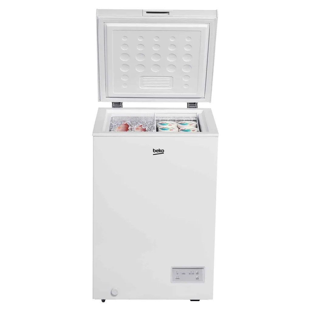 Petit congélateur coffre horizontal 98 litres Beko CF100EWN Blanc