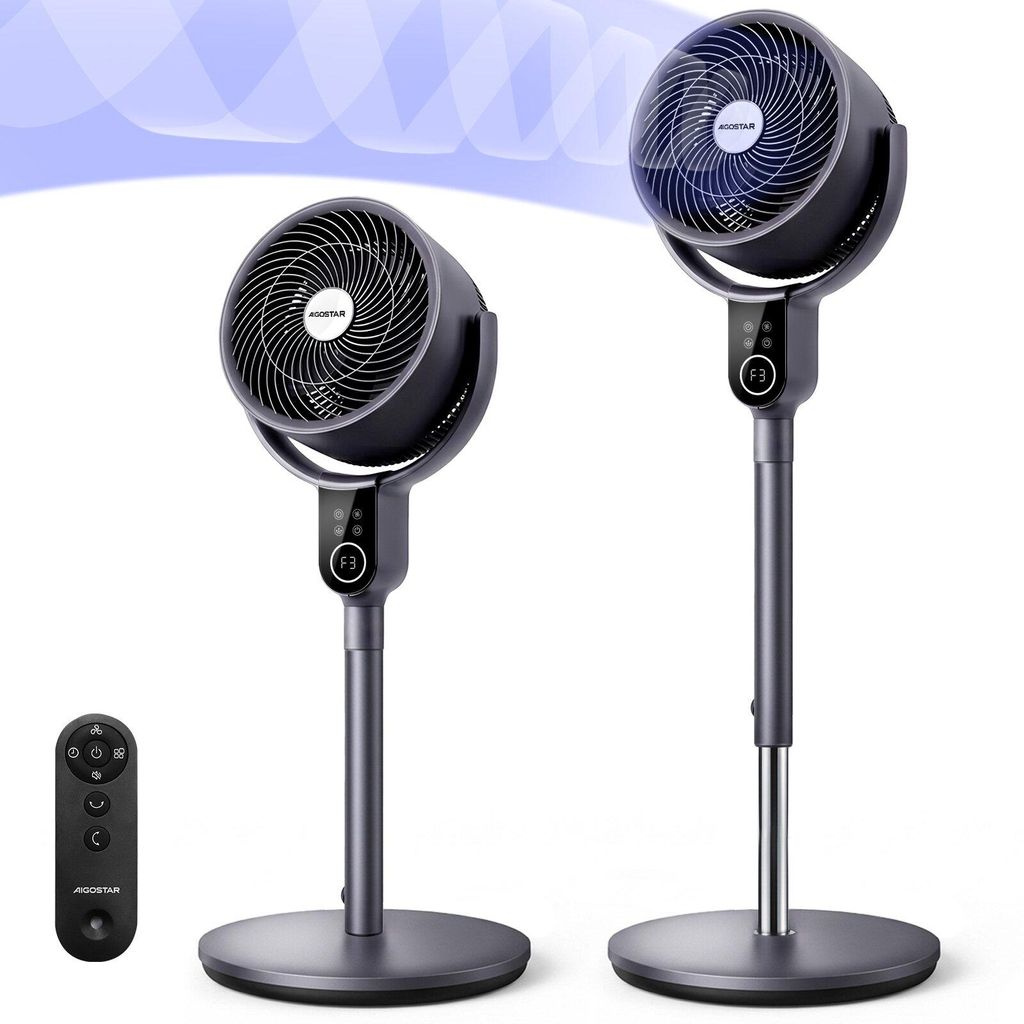 Aigostar 2-in-1 Luftumwälzer Standventilator, DC-Motor, Produktbild 