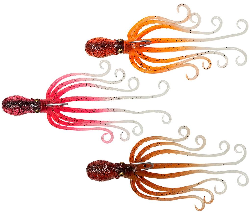 Savage Gear 3D Octopus - Gummiköder, Farbe:Brown Glow, Länge / Gewicht:16cm / 120g