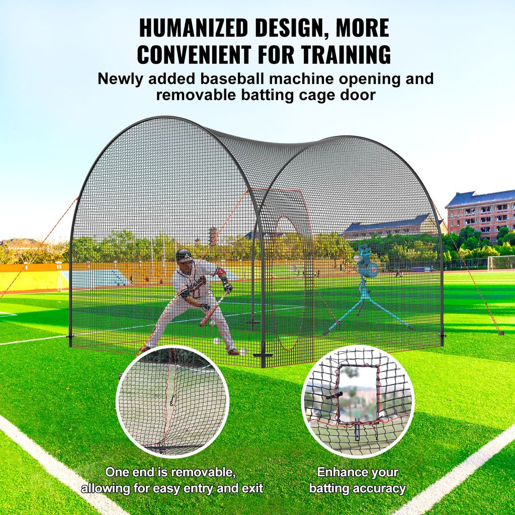 VEVOR Baseball-Schlagkäfig-Netz mit Rahmen und Netz 3,6 x Produktbild 4