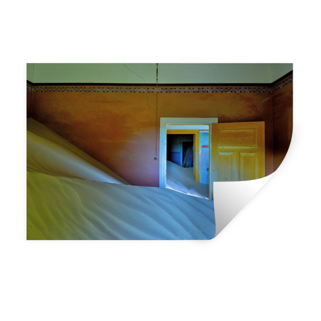 MuchoWow Wandtattoo Wandsticker Wandaufkleber Sand - Wüste - Tür - Architektur 60x40 cm Selbstklebend und Repositionierbar - Wierderverwendbar ...