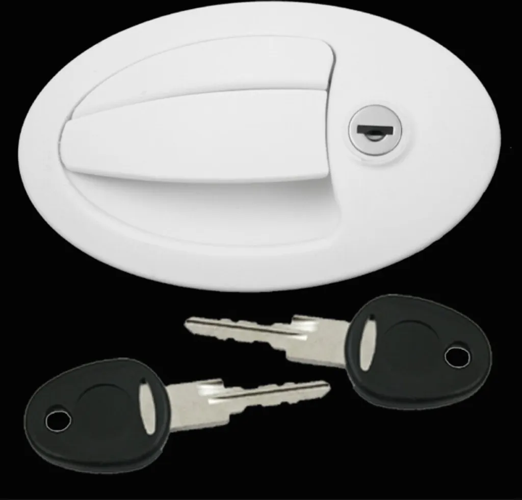 Serrure Ovale Blanche : Réparez votre Porte de Camping-car ou Bateau