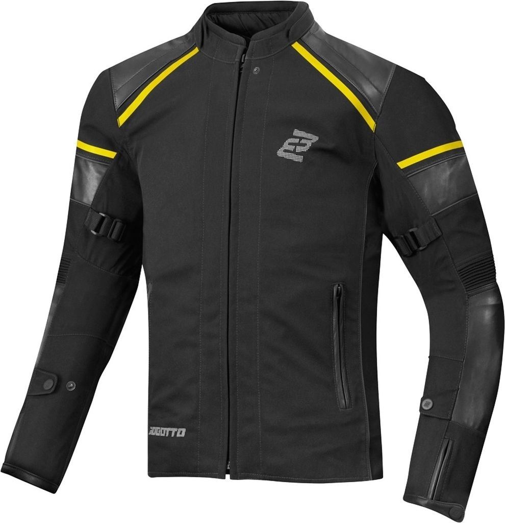 Bogotto Blizzard-X wasserdichte Motorrad Textiljacke, schwarz/gelb, XS