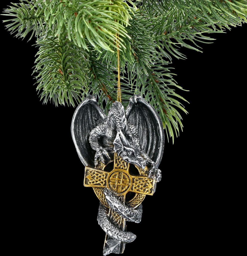 Christbaumschmuck - Drache am Kreuz