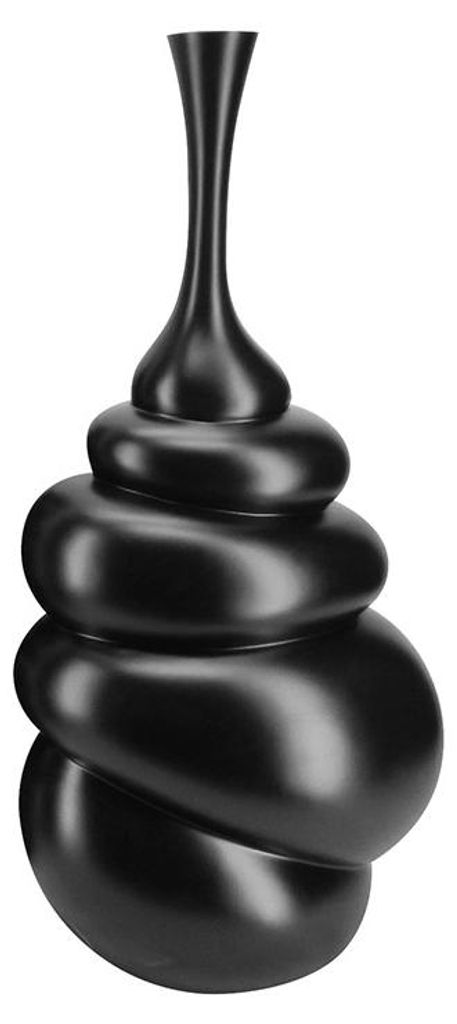 Dekorative Vase (23,5x34,5x74cm), matt schwarz