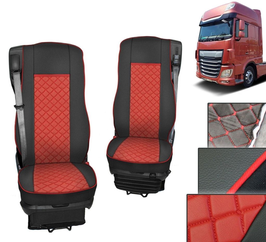 LKW Schonbezüge Sitzbezüge Für DAF 106 XF CF Rot 1+1