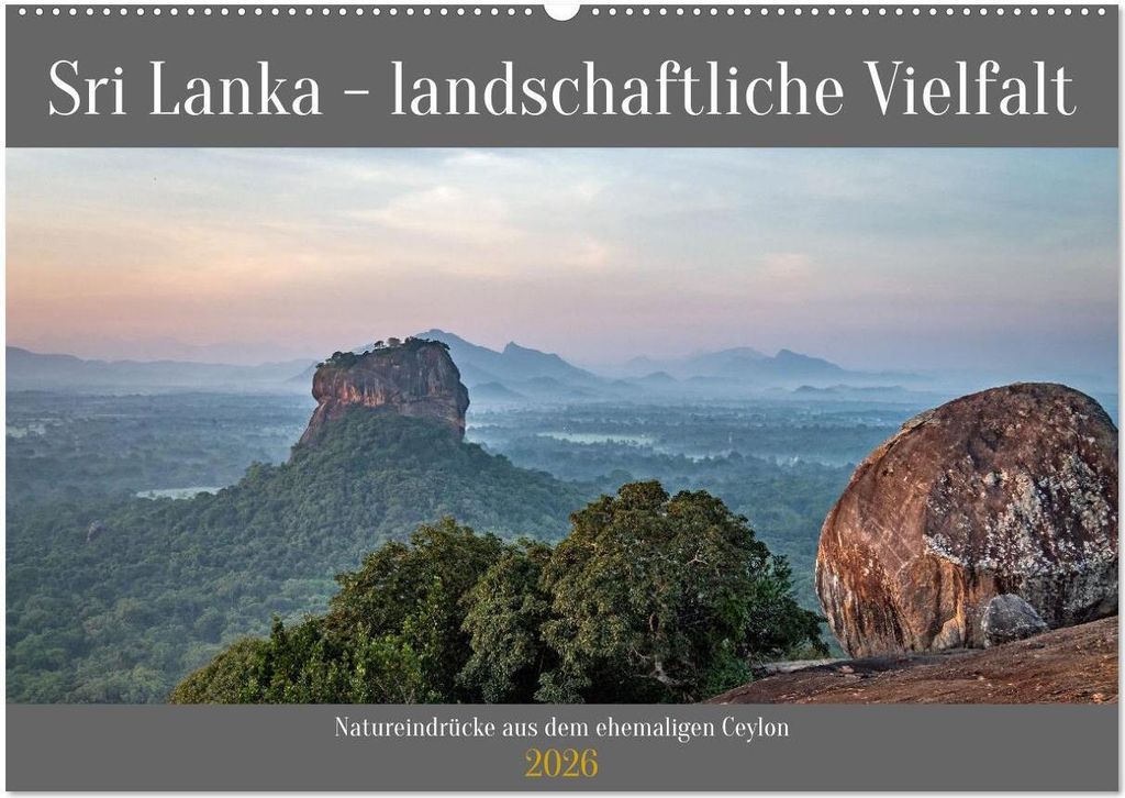 Sri Lanka - landschaftliche Vielfalt (Wandkalender 2026 DIN A2 quer), CALVENDO Monatskalender