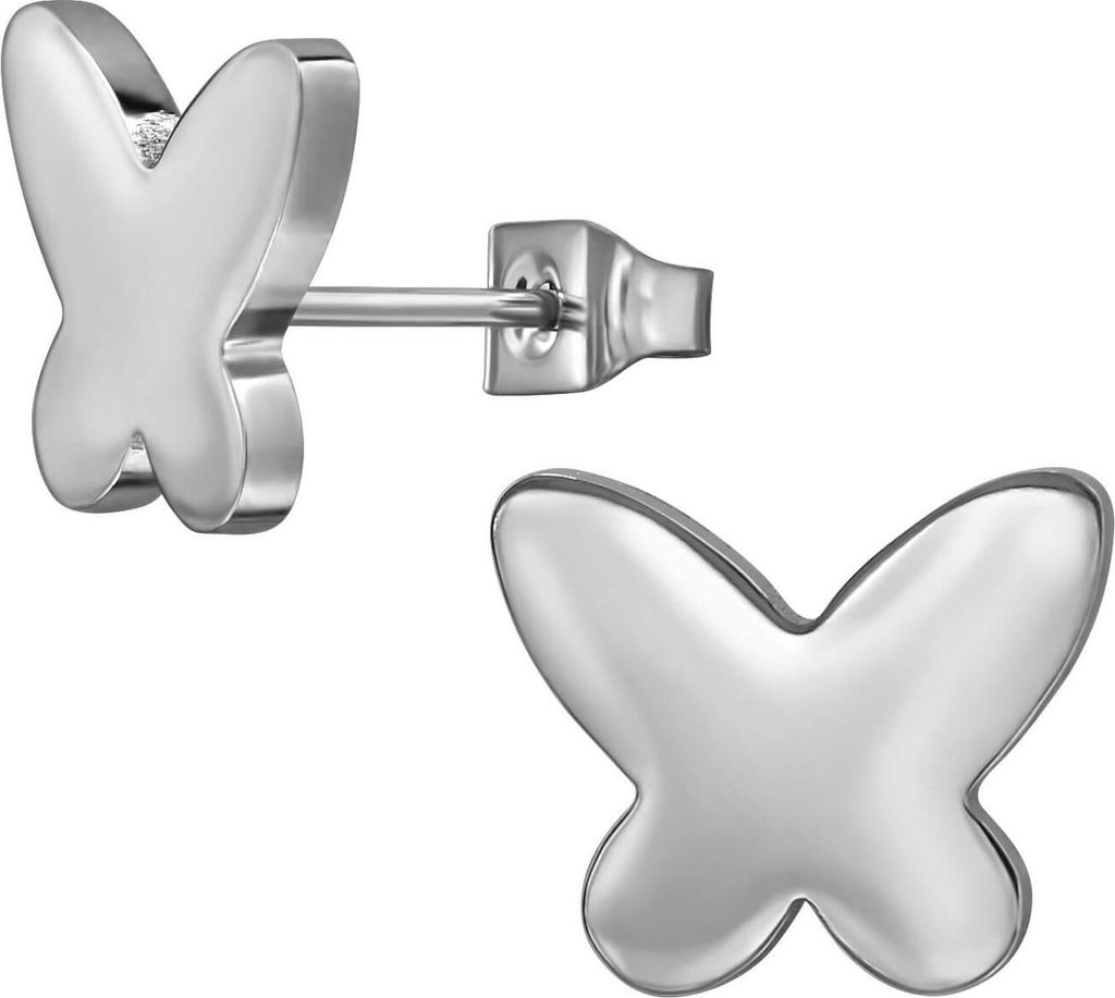 Titan Ohrringe Ohrstecker mit Schmetterling