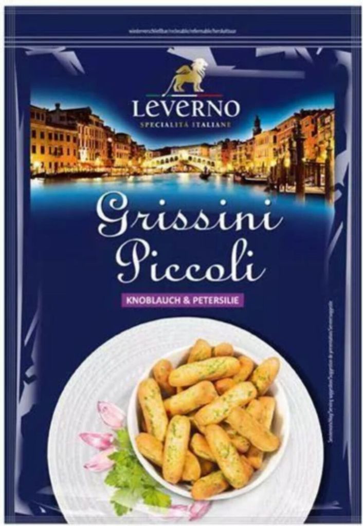 Leverno Grissini Piccoli Knoblauch & Petersilie, 100g Produktbild 