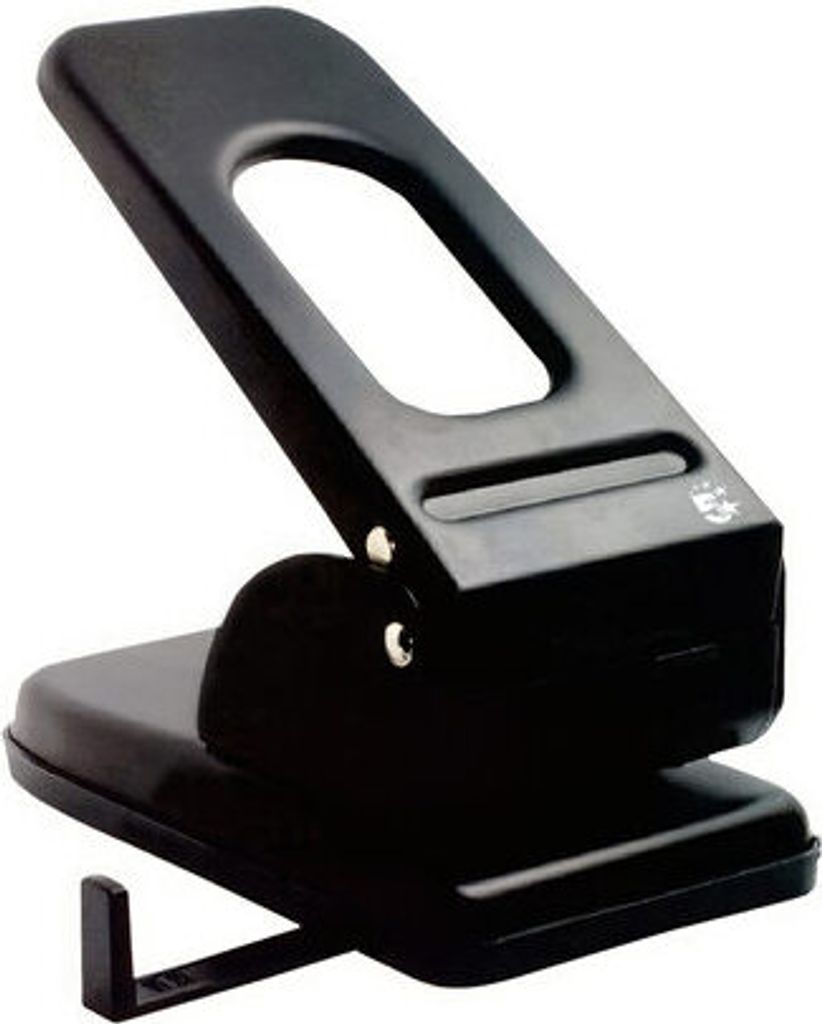 1x Profi Bürolocher mit Anschlagschiene für 65 Blatt robustes Gehäuse schwarz