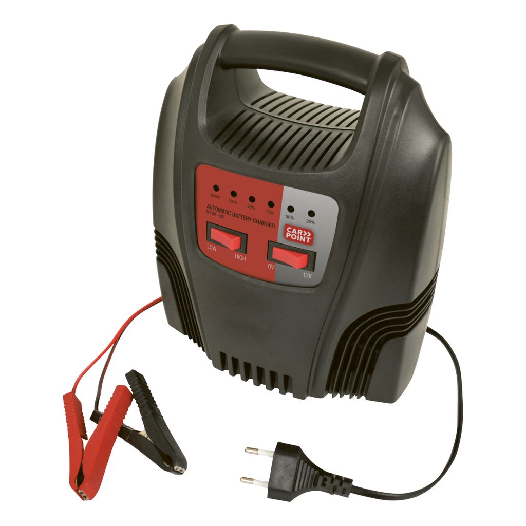CARPOINT Autobatterie Ladegerät Batterieladegerät 230V für KFZ LKW Motorrad 0635208