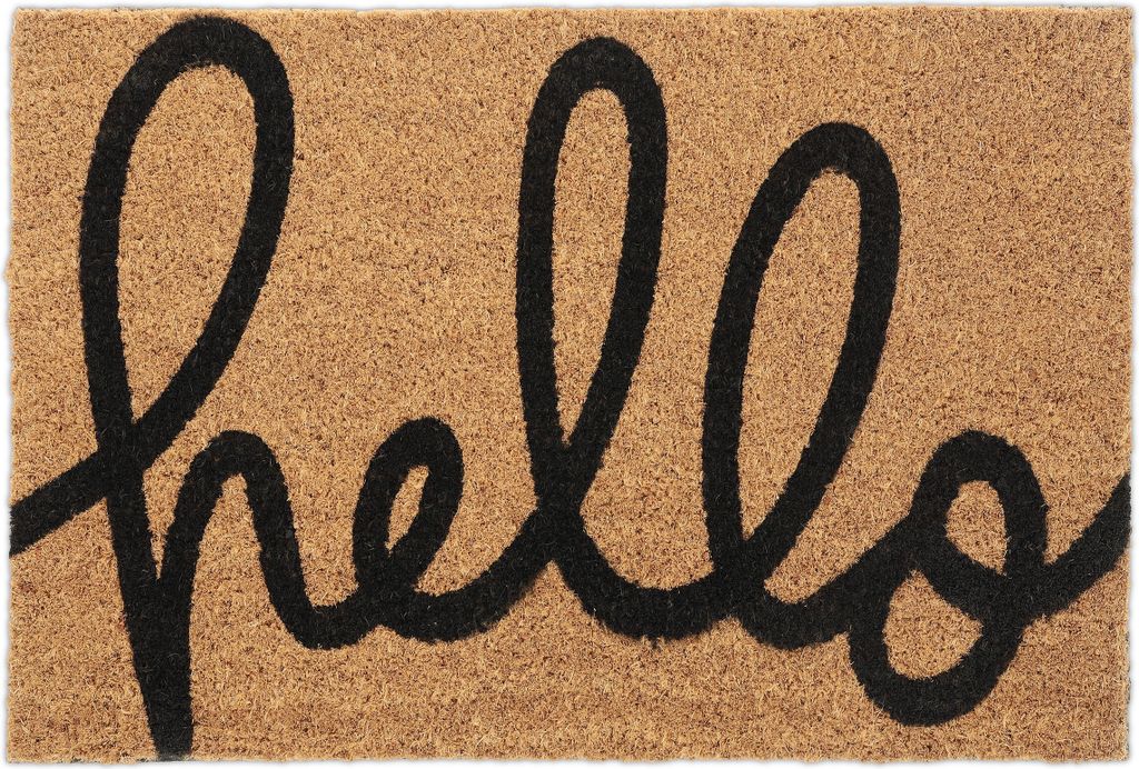 Tapis d'entrée Relaxdays en fibre de coco, inscription « Image du produit 