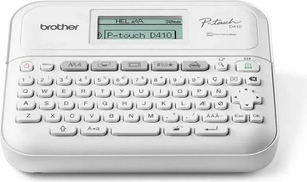 Brother PT-D410 Étiqueteuse de Bureau Compacte - Rubans TZe jusqu'à 18mm