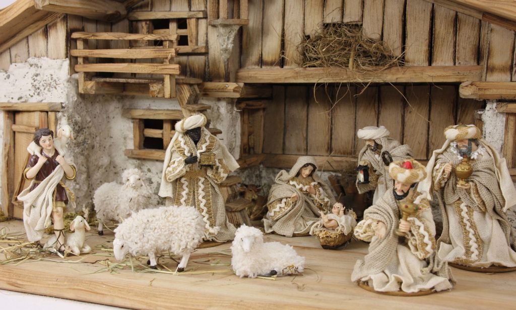 Pastore con lanterna 12 cm legno presepe mod. Valgardena | vendita