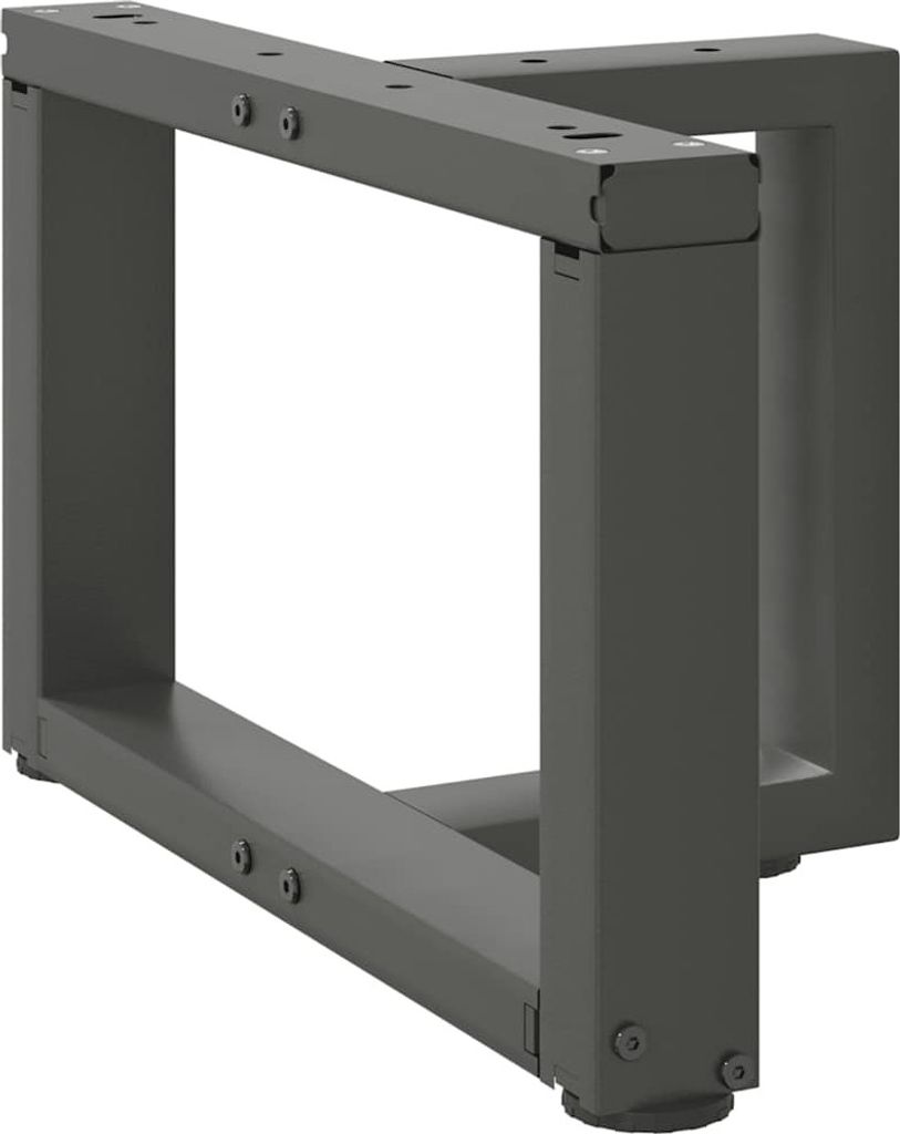 Couchtischbeine T-Form 2 Stk. Anthrazit 50x25x(30-31) cm Stahl