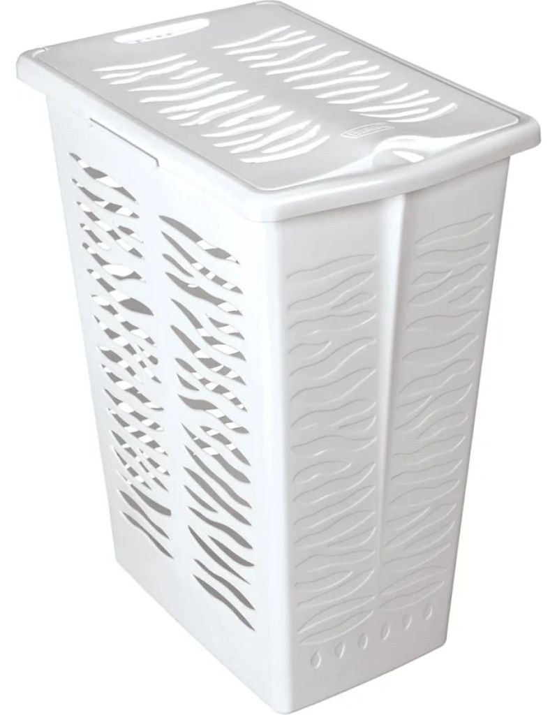 Cesta para ropa sucia Branq Zebra, 30 litros, color blanco Imagen del producto 