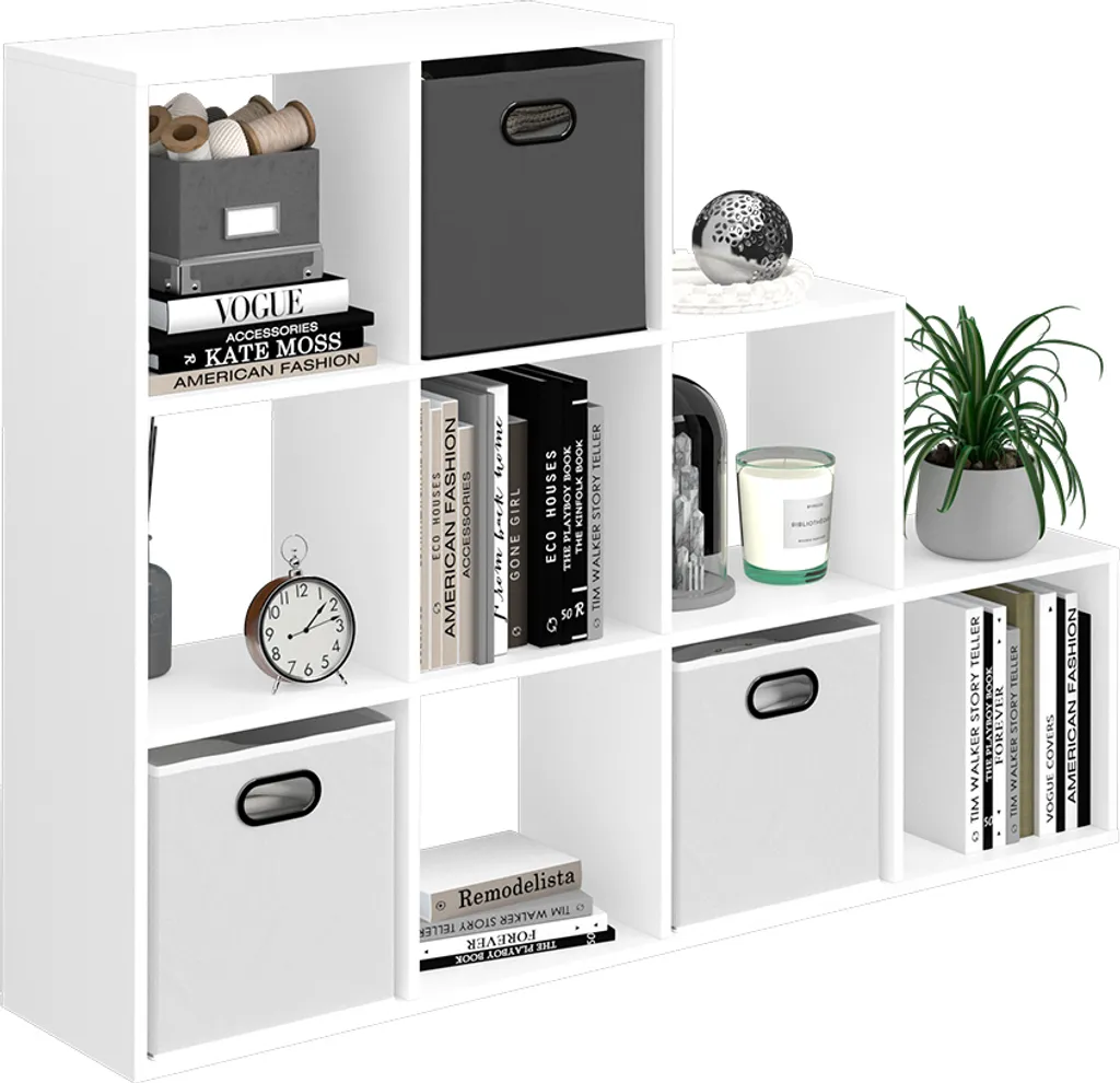 Étagère Modulaire Vicco Blanche 142 cm à Compartiments Robustes 35993