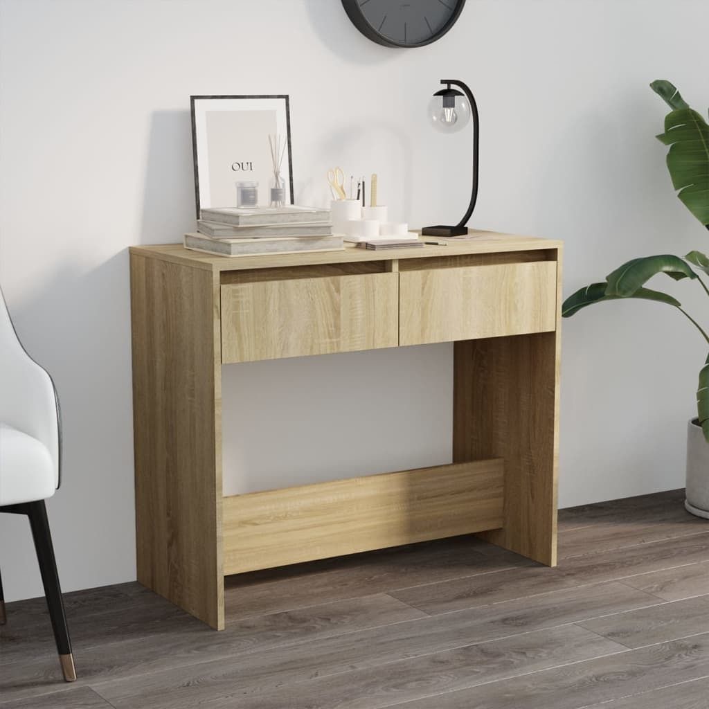 The Living Store Konsolentisch Sonoma-Eiche 89x41x76,5 cm Holzwerkstoff