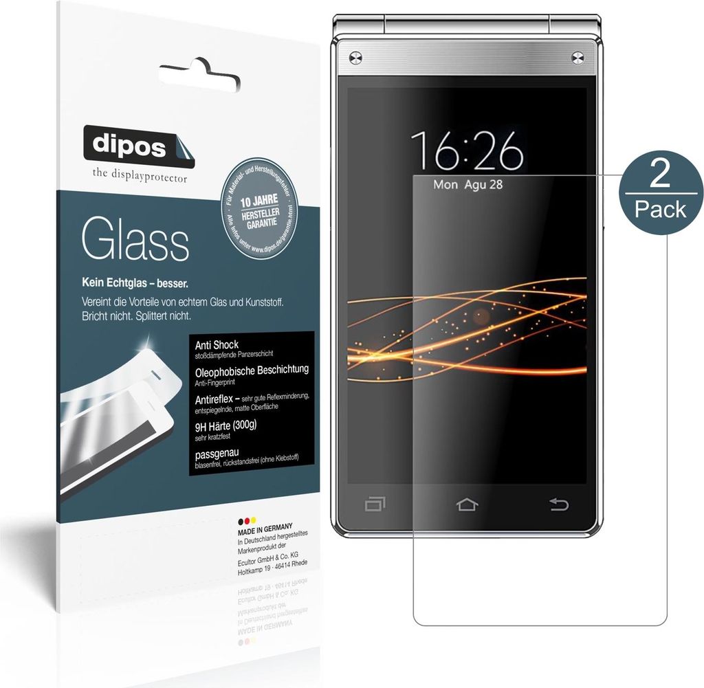 1+1x dipos Glass matt VKWORLD T2 Plus
