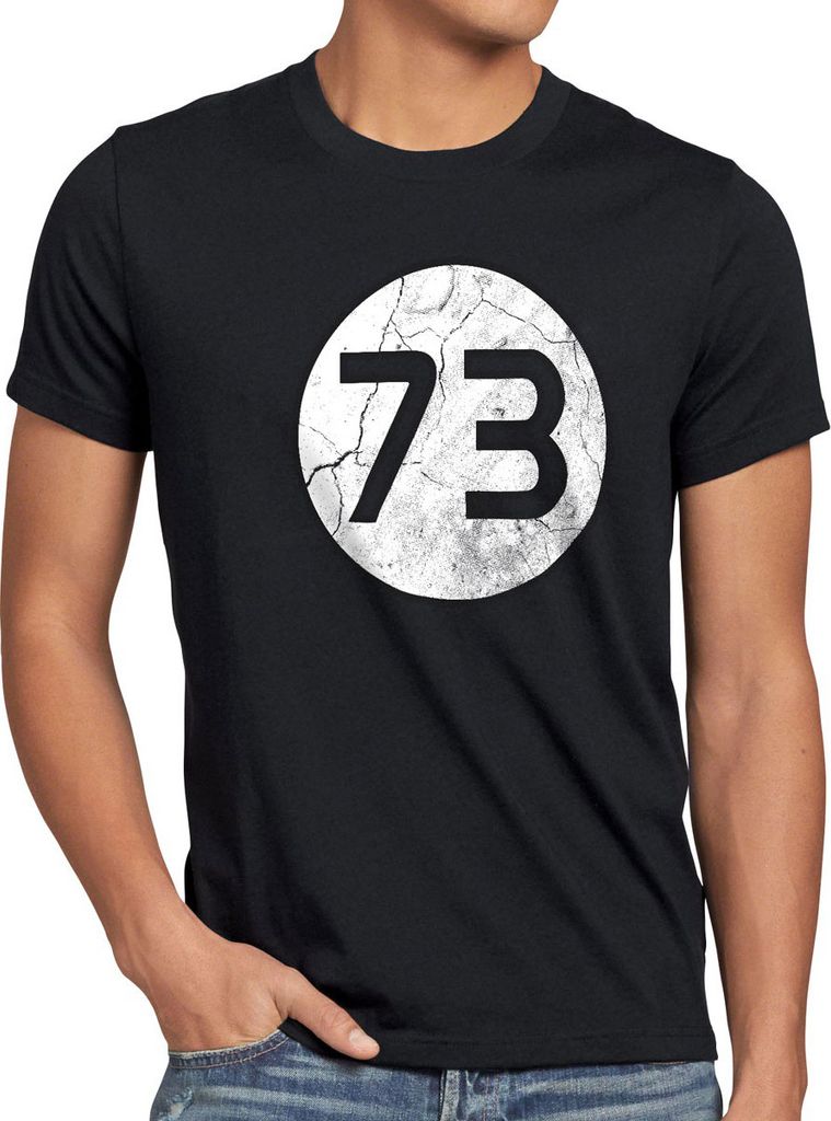 style3 Sheldon Lieblingszahl 73 Herren T-Shirt