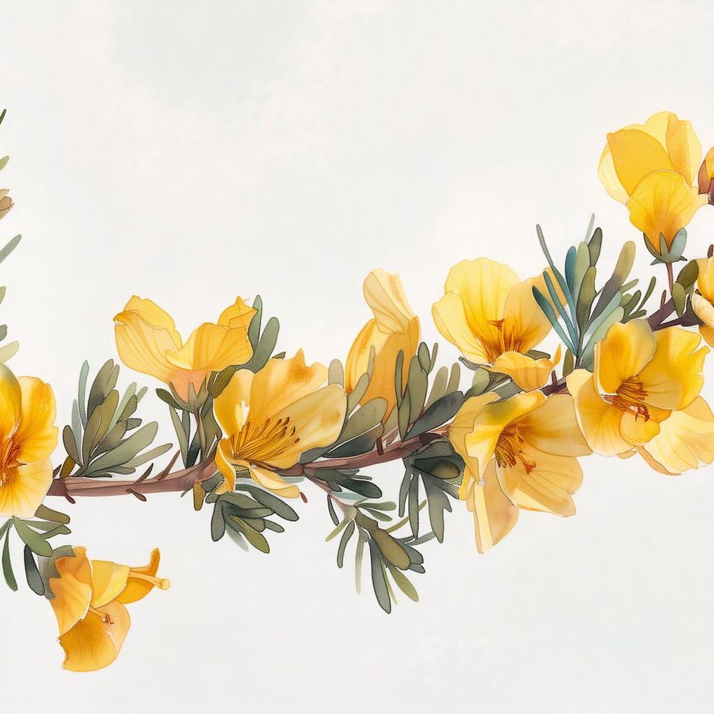 Plakat 50x50cm Gelbe Blumen