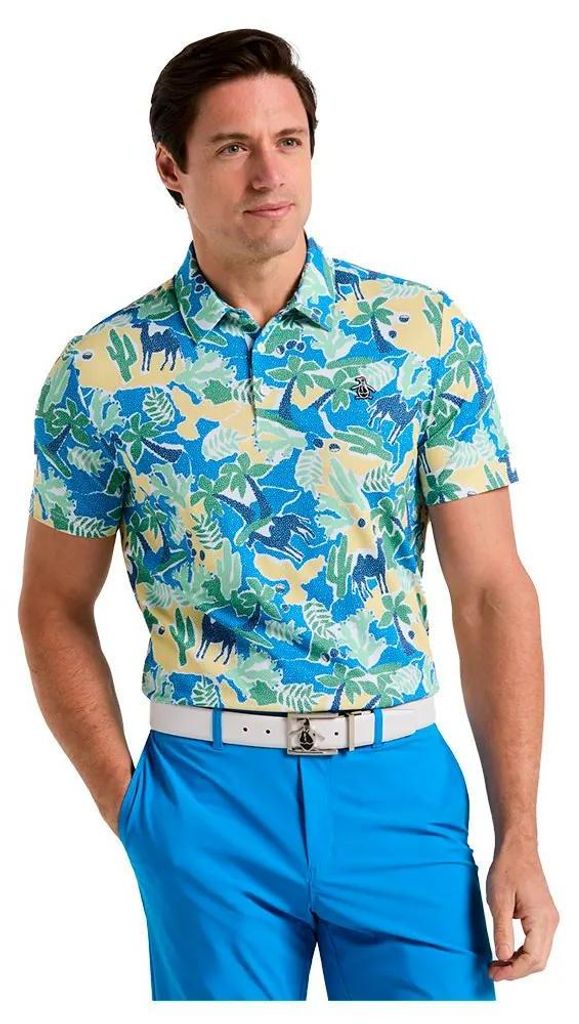 Original Penguin Ibiza Earl Kurzarm-poloshirt Blau M Mann Blau M
