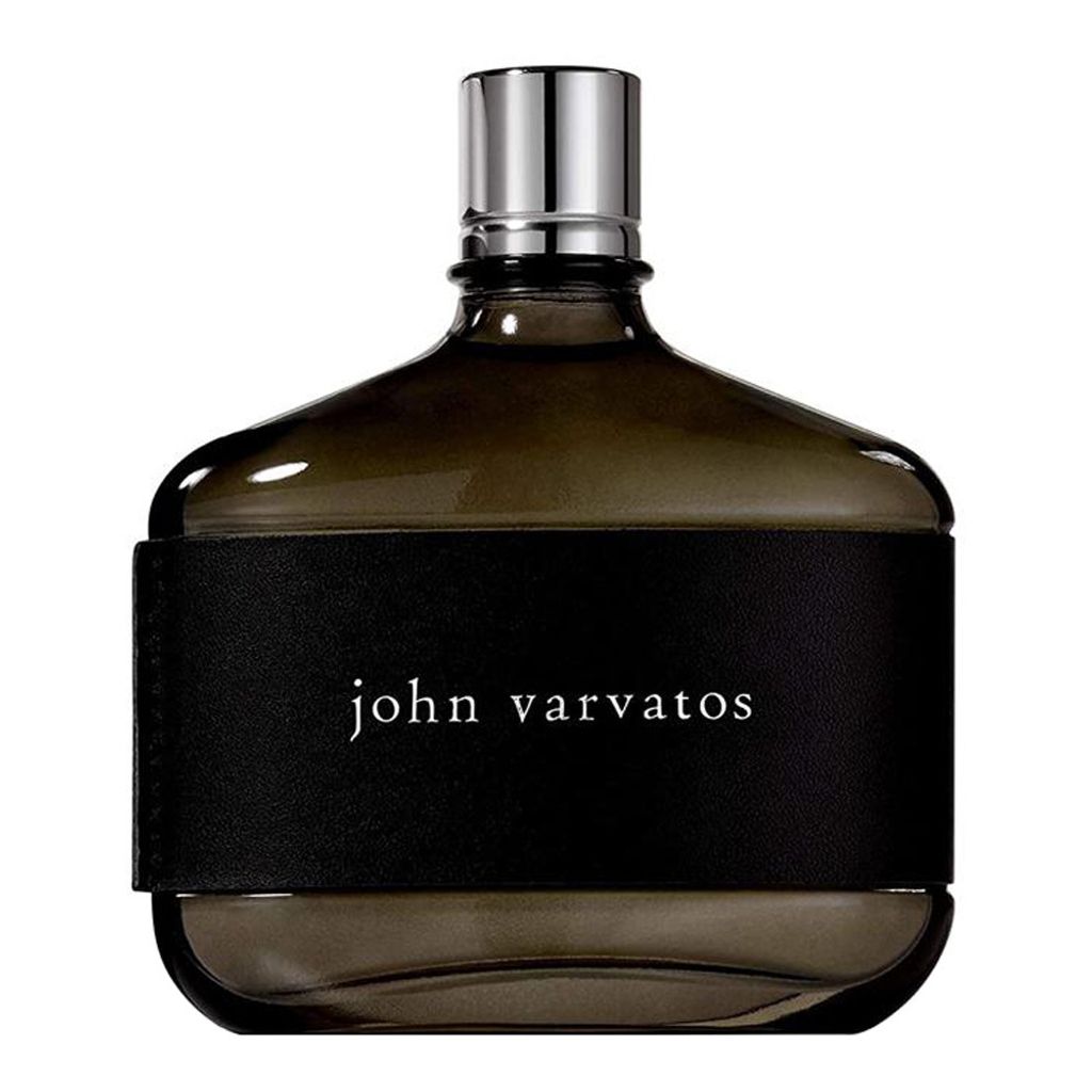A product shot of a bottle of John Varvatos cologne.