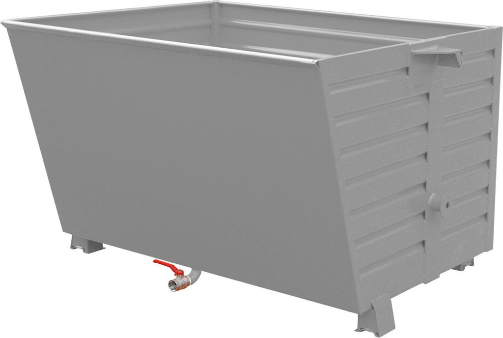 Bauer Späne-Stapelkipper BSL 150, lackiert, Mausgrau Produktbild 