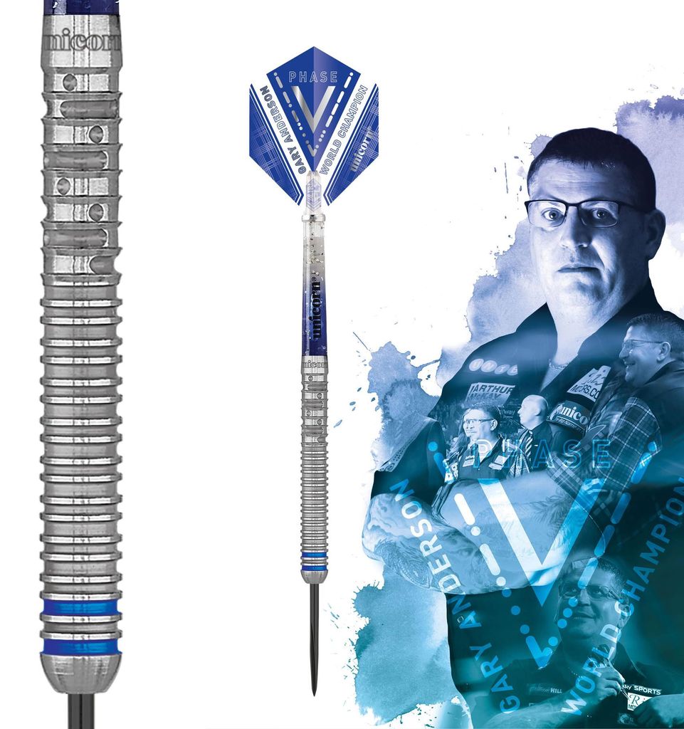 Unicorn Phase 5 World Champion Gary Anderson Steel Dart Presentation Box - 25g -- 1 Satz
