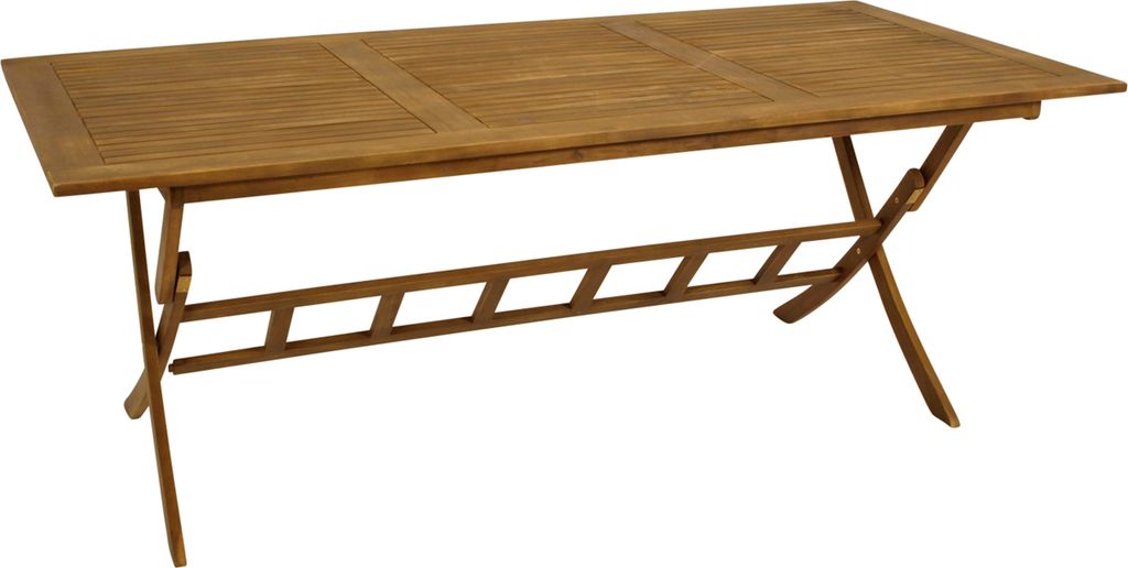 TPFGarden KLAPPTISCH Paignton- Garten-Esstisch 200x100cm, Höhe 75cm, aus Akazienholz, Oberfläche geölt. BxTxH: 100x200x75 cm