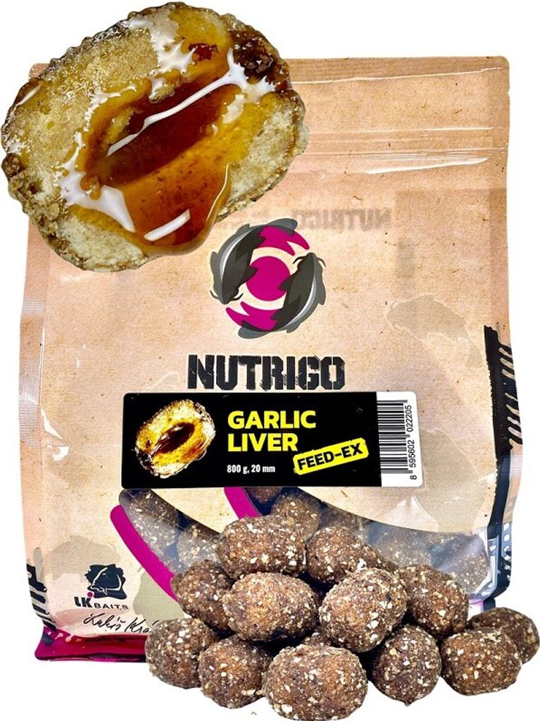LK Baits Nutrigo Feed-Ex Garlic Liver 20mm 800g Immagine del prodotto 