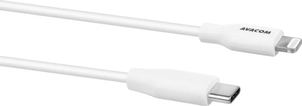 Câble USB-C vers Lightning MFi AVACOM MFIC-40W robuste 40cm en blanc