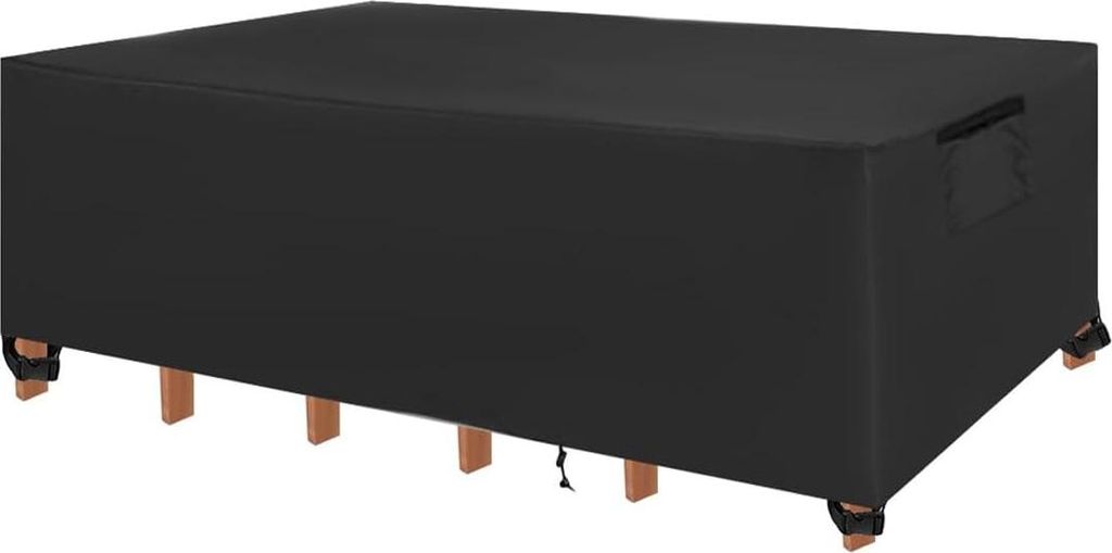 Wasserdichte Abdeckung für Terrassentisch Stuhl 210 x 132 x 73 cm - Rechteckige Terrassenmöbelset für Garten Rasen - Nutzung im Hinterhof