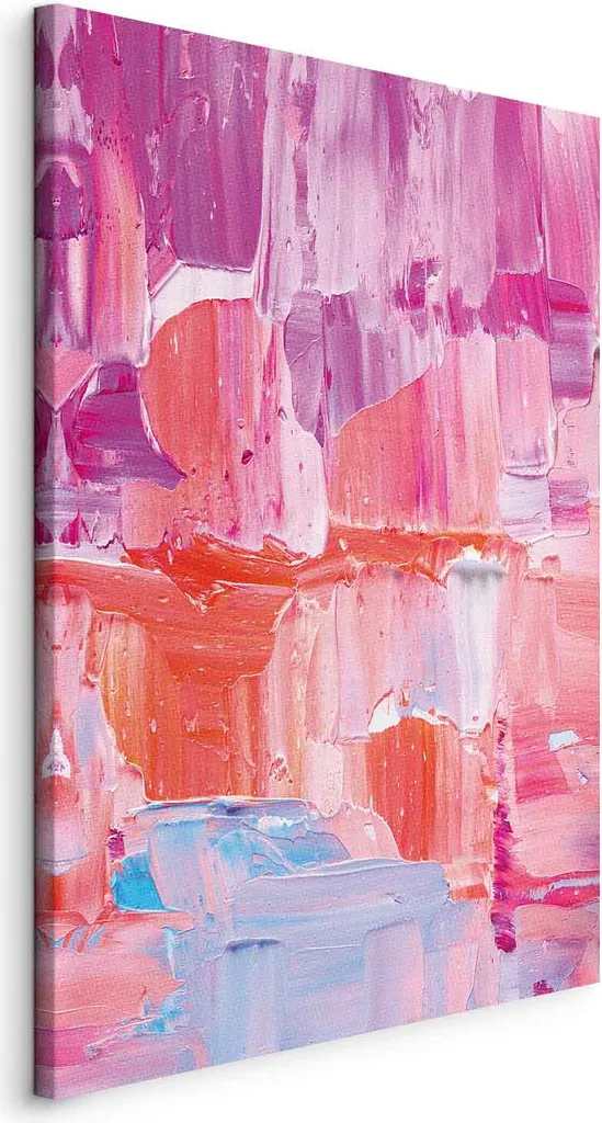 Quadro Design Astratto Rosa 40x60: Transizioni di Colore Chic