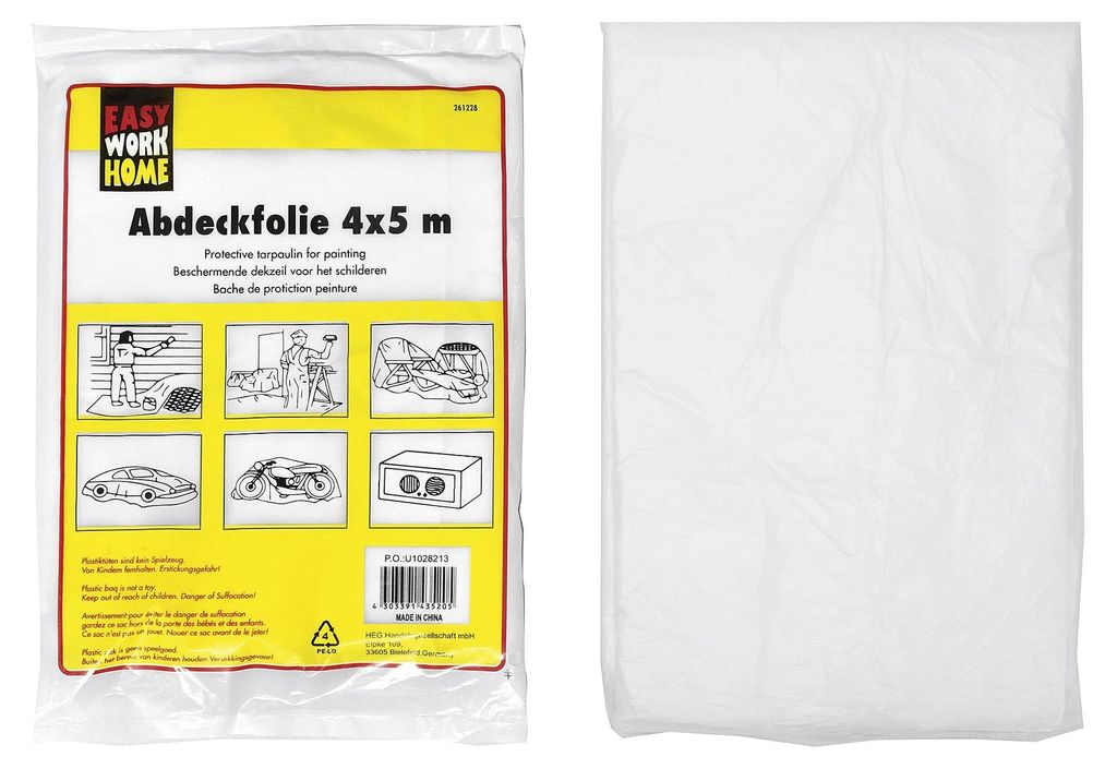 EASY WORK Abdeckfolie 4x5m 10 Stück Verkaufseinheit 261228 Zdjęcie produktu 
