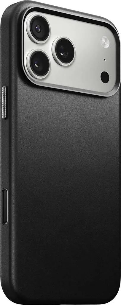 Coque iPhone 17 Pro Max Nomad Cuir Noir : Boutons Aluminium et MagSafe