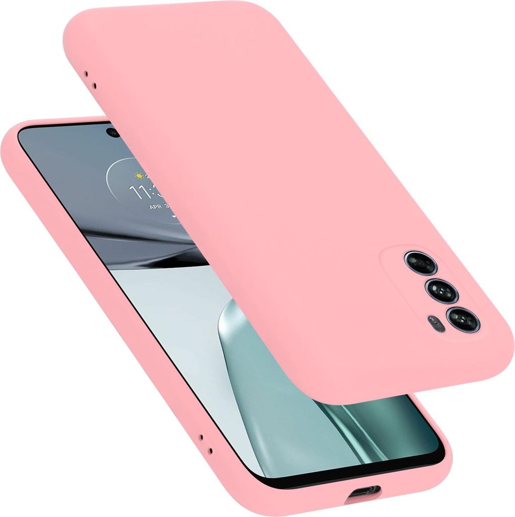Cadorabo Schutzhülle für Motorola MOTO G62 5G Hülle in Rosa Handyhülle Case Cover TPU Etui